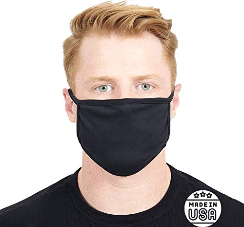 New Republic Cotton 3 Pack Face Masks, Black #TOP2