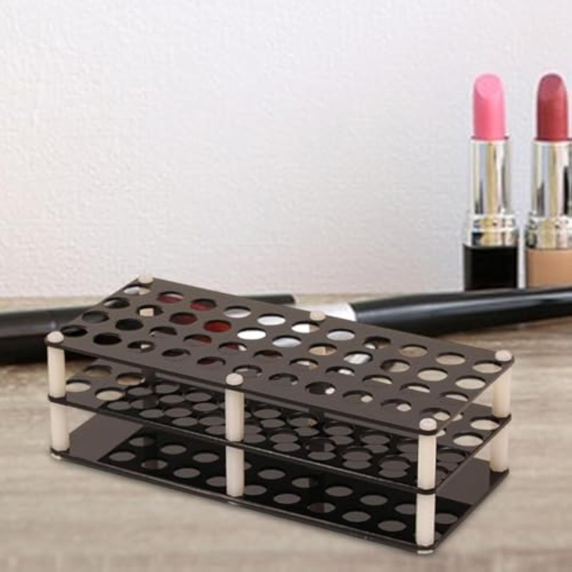 Acrylic Pen Holder Office Supplies Makeup Brush Rack