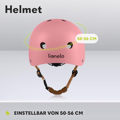 LIONELO Helmet Schutzhelm für Kinder, verstellbar 50-56 cm, Kinnschutz – Ansicht 3