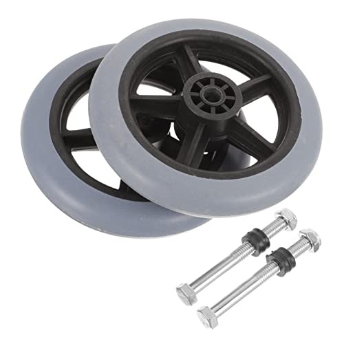 VALICLUD Wheelchair Front Casters 2pcs Replaceable Small Universal Wheel Sturdy Easy to Install Wheelchair Parts
