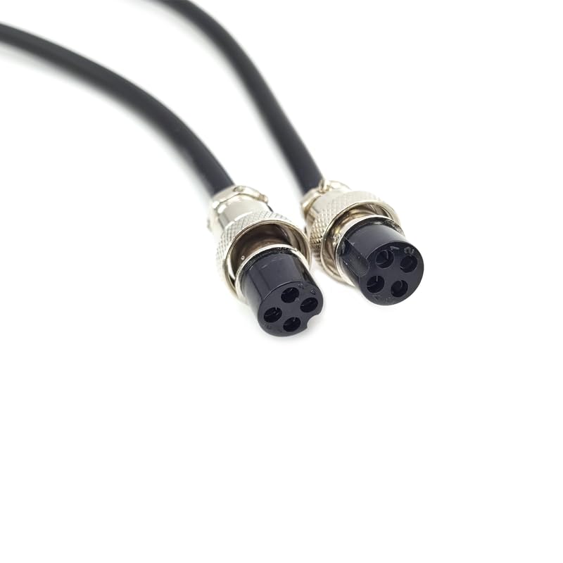 GX16 4 Pin Cable Doble Cabeza Hembra Aviación Cordset, GX16 4 Pin Panel Mount Circular Metal Aviación Conector Cable Hembra a Hembra Adaptador Cable (10 Metros/32.8ft)