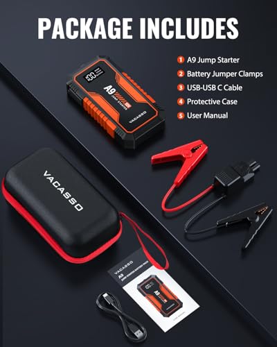 Jump Starter 4000A, VACASSO A9 Battery Jumper Starter Portable - image 8