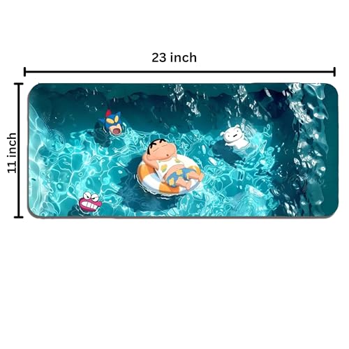 Image of XL Extended Gaming Anime Mouse Pad | XXL Large Desk Mat 60x30cm for Laptop & PC | Non-Slip Rubber Base, Waterproof, Durable & Smooth Surface | Office, Gaming & Study