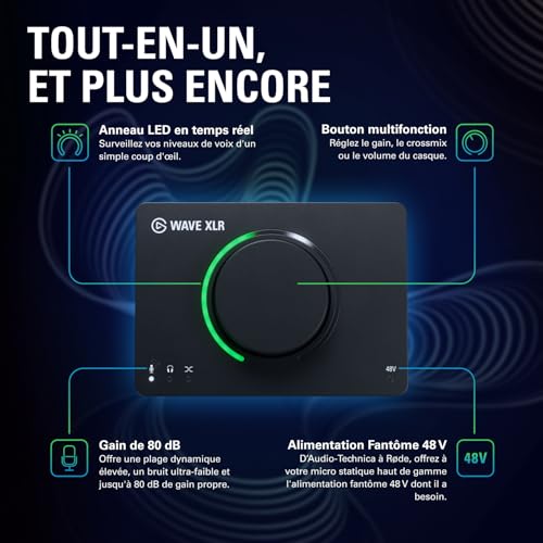Interface audio USB Elgato Wave XLR MK.2 avec table de mixage DSP - 4