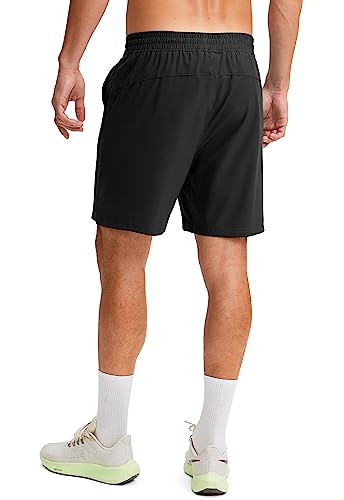 Soothfeel Men's 2 in 1 Running Shorts with Liner 7 Inch Training Gym Athletic Workout Shorts for Men with Zipper Pockets3