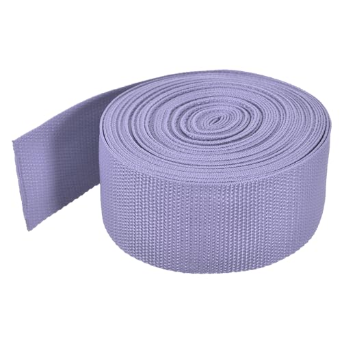Image of MECCANIXITY Lightweight Polypropylene Webbing Strap 2 inch 10 Yard Backpack Strapping Band Purple for Outdoor Luggage Cargo Straps