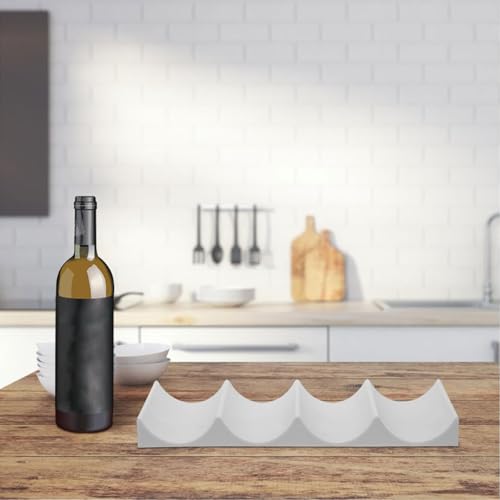 Soporte de vino plástico para 4 botellas azul miniatura 6