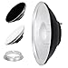 Produktbild PIXAPRO Beauty Dish für Elinchrom 42 cm, silberfarben, mit abnehmbarem Wabenraster, Diffusionskappe, hochreflektierende Aluminiumkonstruktion, 42 cm, Fassung Elinchrom