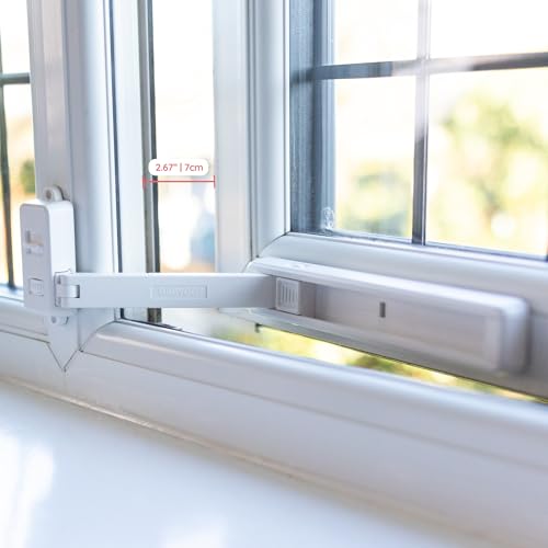 BABYGO® Window Restrictor - Child Proofing & Cat Lock for UPVC, Wooden, Metal & Aluminium Windows | Restricts Pets | Self-Adhesive, No Tools Required - Image 7