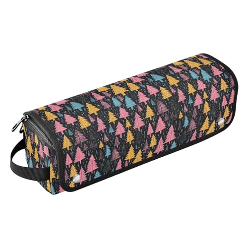 Bolsa de viaje para herramientas de cabello con diseño festivo marmoleado, resistente al calor, para planchas, rizadores y accesorios de cuidado capilar miniatura 1