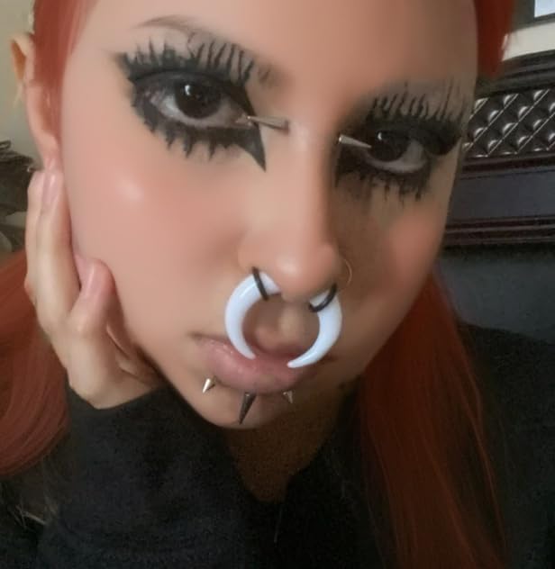 00G-16G Septum Pincher Tapers Septum Rings Stainless Steel Pincher Septum Piercings C Shape Buffalo Stretcher Expander Ear Taper Set for Stretching Pierced, Gold/Black/Sliver - Image 7