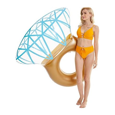Tzsmat Inflatable Diamond Ring Pool Float Cover