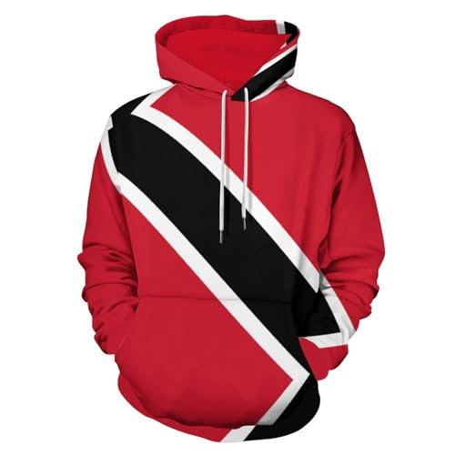 Sweat-shirt Trinité-et-Tobago à capuche imprimé 3D avec poche kangourou