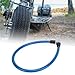 2ft Bike Lock Cable, Steel Wire Lock Cable Wide Application Easy Lock Operation Cable Lock Bicycle Mounting Bracket for Bike Motorcycle Gate Straight Cable Locks with Keys Security Anti-theft(blue)
