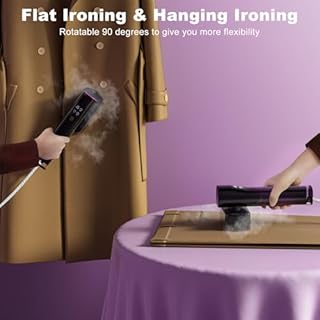 TOPPLEE Ferro da Stiro Verticale, 2 in 1 Stiratore Verticale da Portatile da 1300W, Vaporizzatore per Indumenti Solo 0,6 KG, 10 Minuti di Vapore Continuo, Ferro da Stiro a Vapore per Viaggi e Casa