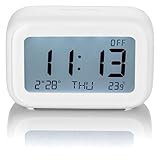 SEBSON Digital Wecker mit Uhrzeit- Temperatur- und Datumsanzeige, LED Display, Schlummertaste und Wochenendweckfunktion.