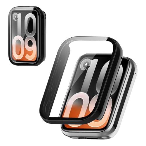 For Xiaomi Smart Band 10 Pro �P�[�X �t�B����+PC�t���[�� ��̌^ �ی�J�o�[ �K���X�t�B���� ��̌^ �h�� �h�o�yHUKWIMO�z 3D�S�ʕی� �w��h�~ HD�����ߗ� ���ɋ��� �C�A�[�� �ɔ� �������� ���˒ጸ (�}�b�g