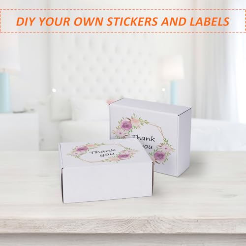 Image of HORLIMER 10x8x4 inches Shipping Boxes Set of 20, White Corrugated Cardboard Box Literature Mailer