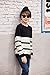 Arshiner Boys Knit Sweater Kids Pullover Striped Long Sleeve Color Block Crewneck Casual Sweater for Boy Black 5-6 Years
