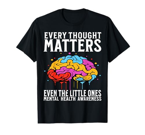 Mental Health Awareness Gifts Brain Mental Health Warrior Maglietta