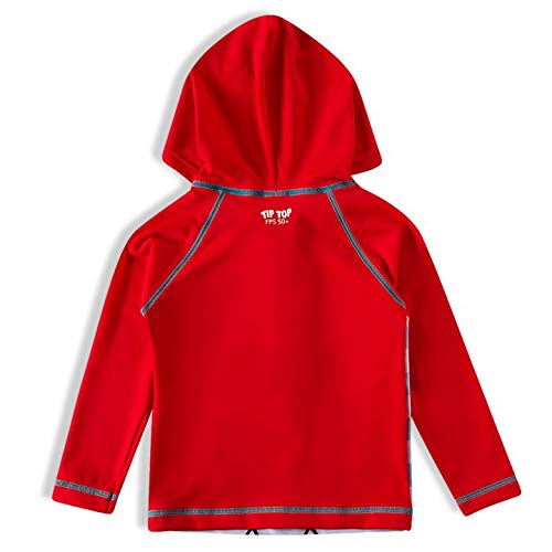 Camisa de banho Camiseta Praia, TipTop, Vermelho, 4