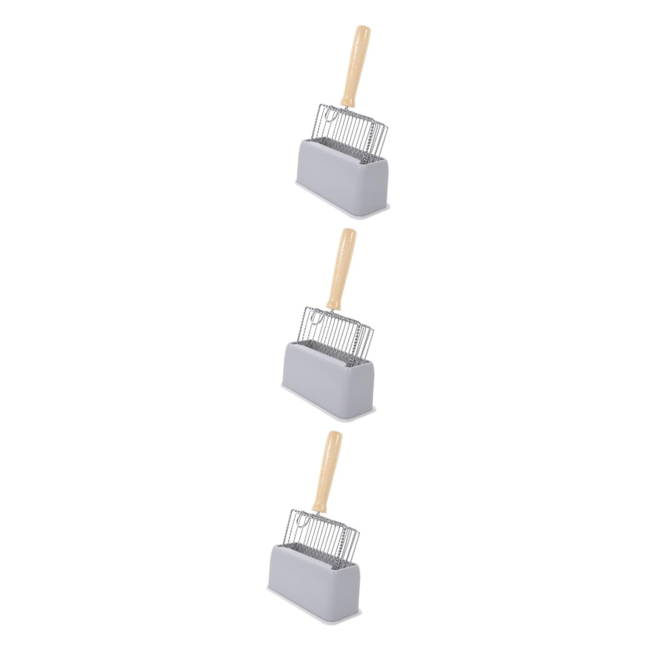 Sosoport 3 Juegos De Pala De Arena para Gatos Pala De Malla para Arena De Gatos Soporte para Pala para Gatos Pala para Arena para Gatos De Arena Soporte para Pala De Arena