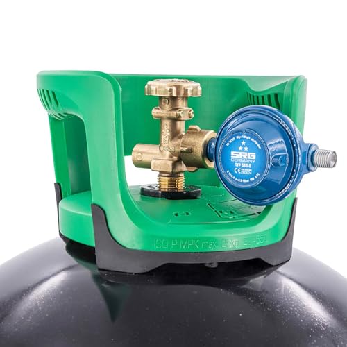 Rotarex Niederdruckregler 50mbar 1,0 kg/h inkl. Gasflaschenschlüssel für Gasgrill, Kocher, Heizstrahler, Terassenstrahler