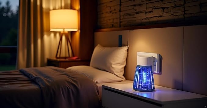 Image of Mosquito Lamp Eco-Friendly LED Mosquito Killer Machine - USB-Powered Indoor Bug Zapper for Home - Chemical-Free Insect Trap Safe for Kids & Pets - Easy to Clean (A2)