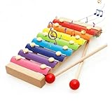 Xilófono de Madera con Cascabeles, Instrumento Musical de Madera