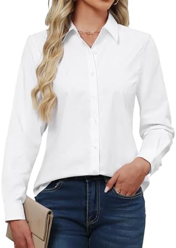 J.VER Women's Long Sleeve Stretch Button Down Work Blouse - Image 4