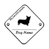 ForzaGroup 全犬種 全猫種対応 ウェルシュコーギー2 (11-11) 犬 イヌ いぬ dog 防水 車 ステッカー sticker シール 名前入れ 名前入り