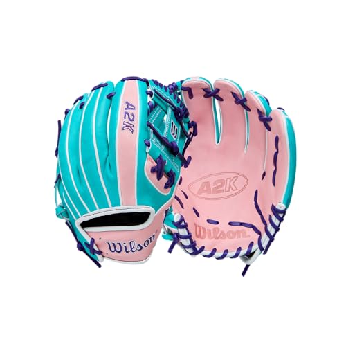 Wilson Winter 2025 A2K® 1786 11.5" Infield Baseball Glove - Right Hand Throw, Teal/Pink/Purple
