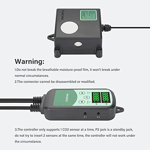 Image of INKBIRD Digital CO2 Controller ICC-500T with S01 Sensor Programmable CO2 Temperature Controller and Monitor for Ventilation System Building Control and HVAC Equipment Sensitive NDIR Sensor (B01)