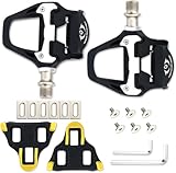 Amazon BritPick Road Bike Pedals, SPD Pedals, Clipless Bicycle Pedals with Cleats Compatible with SPD SL System, 9/16
