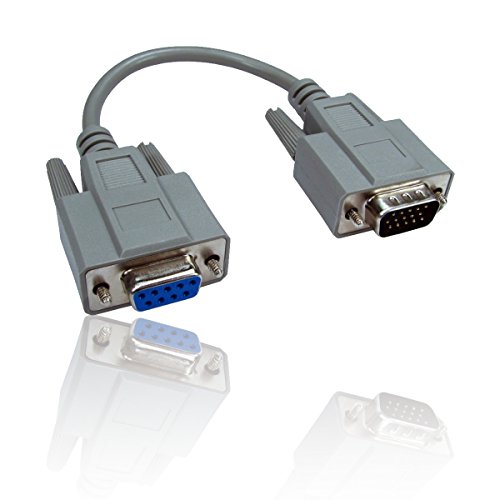 CDL Micro 21 cm VGA Adapter DB9 Buchse auf HD15 Pin Stecker Kabel Adapter Konverter