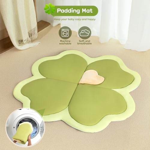 Baby Play Mat Activity Gym for Babies and Toddlers, Four-Leaf Clover Baby Play Gyms & Playmats for Babies - Thumbnail 5