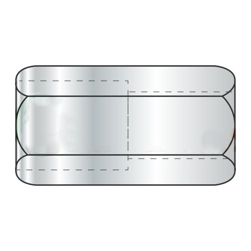 5/8-11 to 1/2-13 x 1 1/4" (13/16" AF) Reducer Coupling Nuts/Steel/Zinc (Carton: 100 pcs)