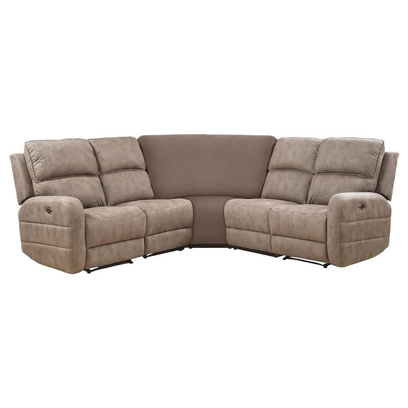 Housse de siège d'angle extensible en velours doux Konsilsa pour canapé sectionnel