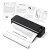 TATTMUSE Stampante Portatile A4, Stampante Termica Compatibile con iPhone/PC/USB, iOS/Android via Wireless Bluetooth, Stampa Contratti/Ricevute/Documenti, Senza Inchiostro Stampa in Nero e Bianco
