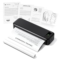 TATTMUSE Stampante Portatile A4, Stampante Termica Compatibile con iPhone/PC/USB, iOS/Android via Wireless Bluetooth, Stampa Contratti/Ricevute/Documenti, Senza Inchiostro Stampa in Nero e Bianco