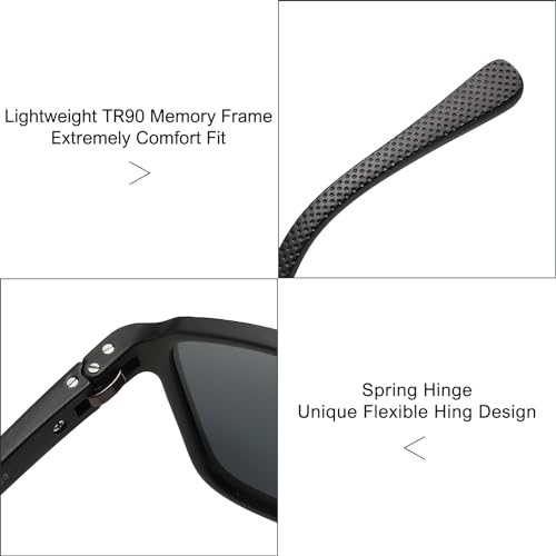 Gradient Square Aviator Sunglasses for Men Polarized UV Protection Driving Trendy Pilot Sun Glasses Shades 90s Retro4