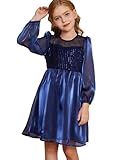 👗Dieses glitzernde Mädchenkleid ist ein unverzichtbares Stück für jeden Anlass, wie Weihnachten, Geburtstage, Hochzeiten, Partys und Schulveranstaltungen.