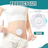 50 Pcs Castor Oil Pack Wrap for Belly Button, Self-Adhesive Castor Oil Patches Castors Oils Belly Button Wrap Pads Spunlace Cloth Highly Absorbent Organic Castors Oils Compress Patches - Image 2