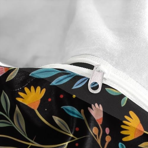 Housse de couette 3D fleurs facile à enfiler avec fermeture éclair intégrée - 8