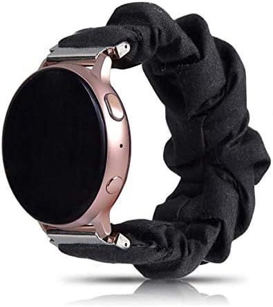 Magwei Band Compatible with Samsung Galaxy Watch Active/Active2 40mm/44mm, Scrunchie Wristband Replacement Compatible for Galaxy Watch 42mm/Gear S2 Classic/Gear Sport Smart Watch (Black)