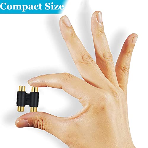 Warmstor Rca Female To Female Coupler 5 Pack, Rca Dual Female To Dual Female Adapter Gold-Plated Rca Cable Extension Connector For Amplifier,Subwoofer,Mixer,Speakers #TOP2