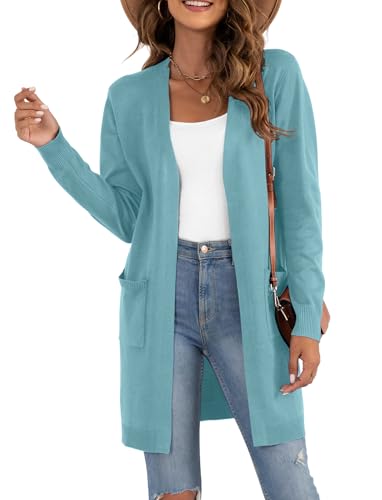 Image of VIISHOW Women's Classic Cardigans Long Sleeve Open Front Casual Knit Cardigan Sweaters Coat Soft Outwear
