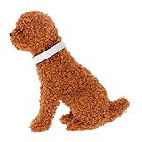 HONITANO Simulationswelpe kulich Form plushbit Stuffed Soft Toys Home Dekoration Home Decoration Plaything Toy Plush Toy plushible snugible kucheltier Hundeschmuck Plastik Brown