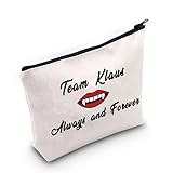 LEVLO The Vampire TV Fandom Gift Idea Team Klaus/Elijah/Rebekah Always and Forever Makeup Bags The Originals Fans Gift (Klaus)