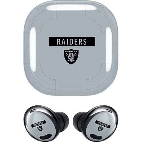 Skinit Decal Audio Skin Compatible with Galaxy Buds Pro - Officially Licensed NFL Las Vegas Raiders Silver Performance Series Design